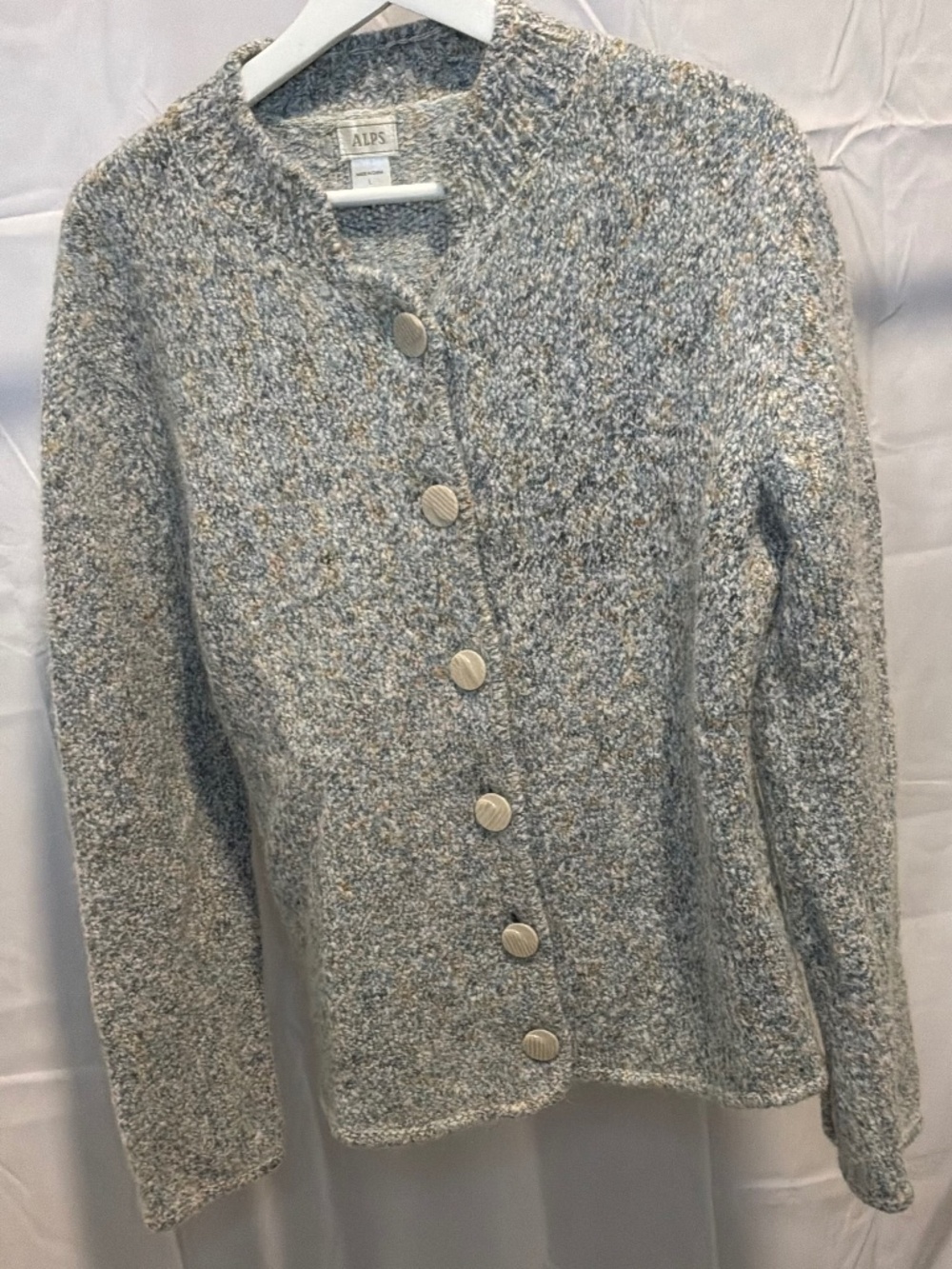 Vintage ALPS Alpaca Blend Cardigan Sweater Chunky - size L